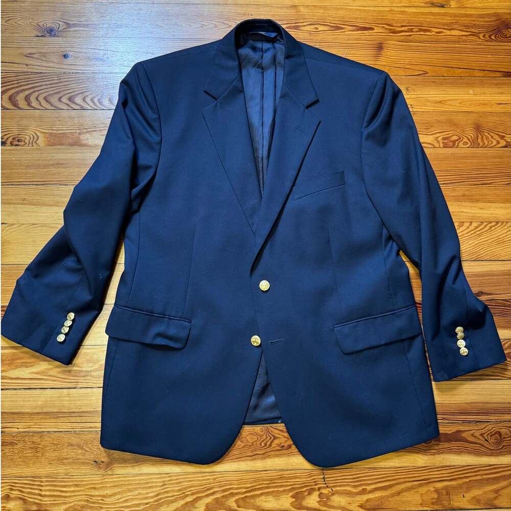 Brooks Brothers Navy Blue Blazer w/ Gold Buttons